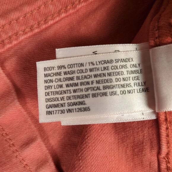 Universal Thread Womens 22 High Rise Sailor Wide Leg Ankle Jean Red Coral Casual - Picture 8 of 15